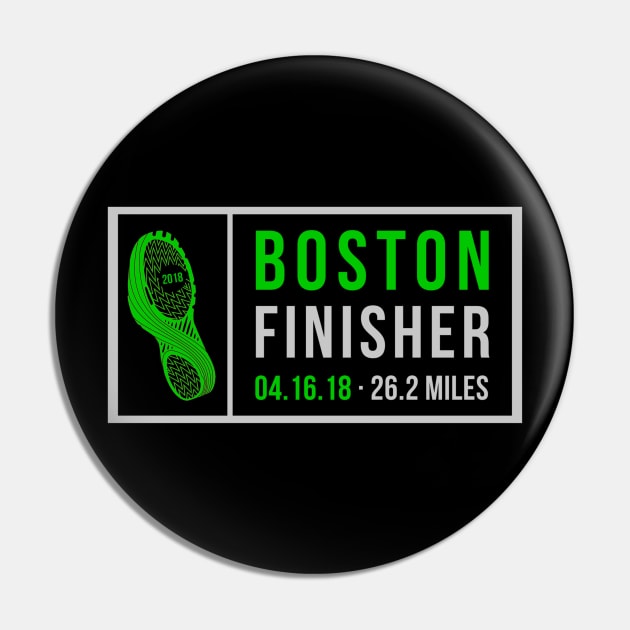 Boston Runner 26 Mile Finisher Marathon 2018 Pin by teudasfemales