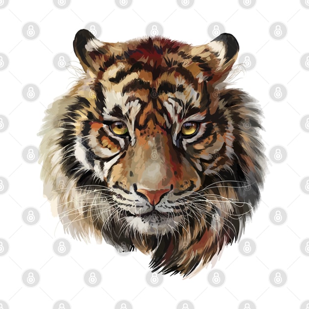 Wildlife head tiger by Pixel Poetry