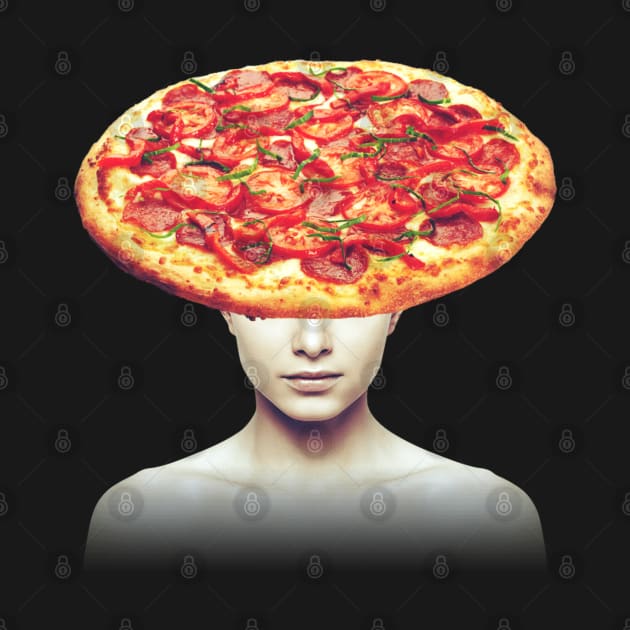 Pizza head portrait by reesea