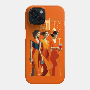 Three art deco women Phone Case