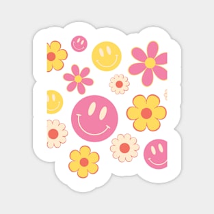 flower groovy pattern Magnet