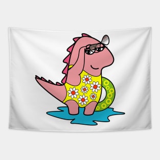 beachy little dragon girl Tapestry