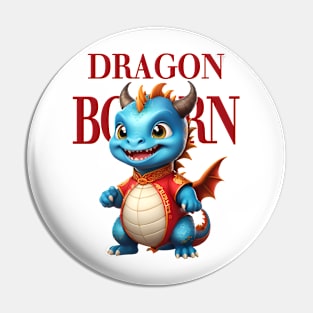 Dragon Born Cutie: Chinese New Year's Adorable Baby Dragon Cheongsam Design Pin