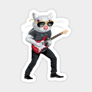 Rat with a guitar Magnet