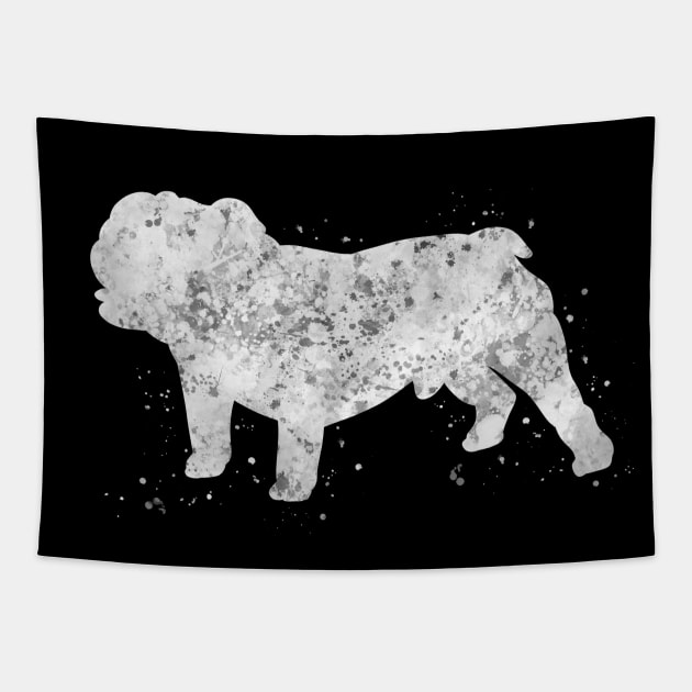 English bulldog puppy dog Tapestry by Yahya Art