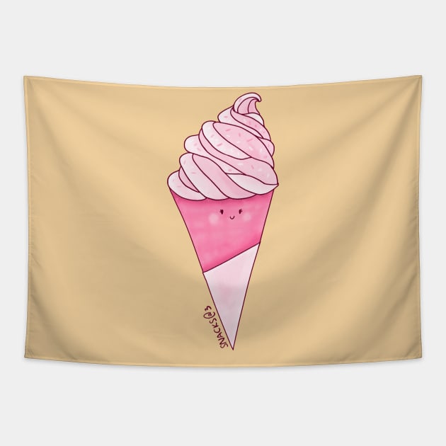 Soft cream in PINK Tapestry by Snacks At 3