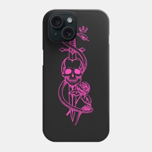 Skull Sword Snake Tattoo Phone Case