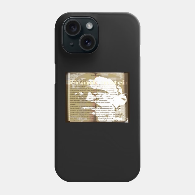 Frankenstein image/text Phone Case by KayeDreamsART