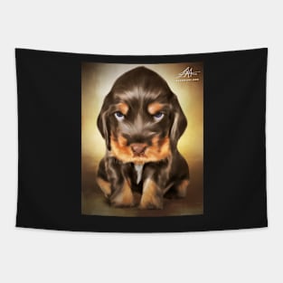 Digital Puppy Tapestry