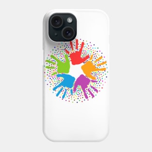 Unity Multi-Color Open Hands Phone Case