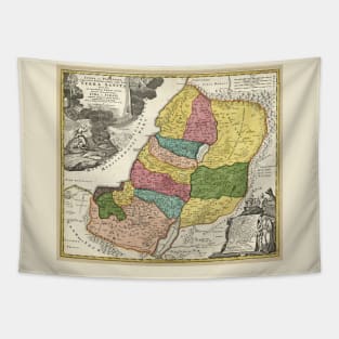 1720 Israel Palestine Judaea Map Tapestry