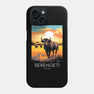 A Pop Art Travel Print of the Serengeti National Park - Tanzania Phone Case