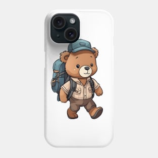 Cute bear hiking kawaii Phone Case
