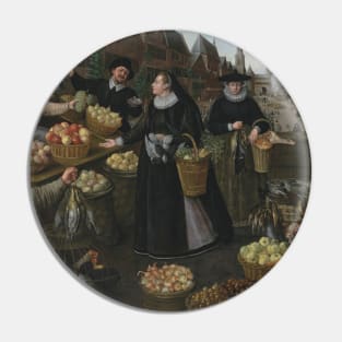 A Fruit and Vegetable Stall Above the Weinmarkt in Frankfurt (Allegory of Autumn) by Lucas van Valckenborch and Georg Flegel Pin