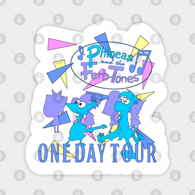 Phineas and the Ferb-Tones One Day Tour Magnet by Couplethatgeekstogether