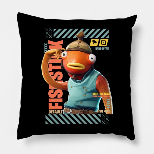 default fishstick skin Pillow by rezbilstore