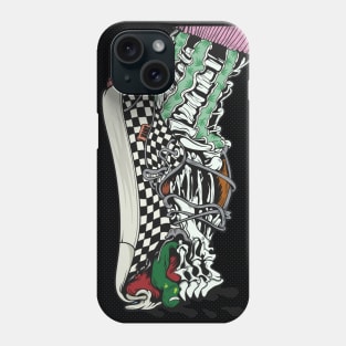 Dope broken foot wearing vans illustration Phone Case