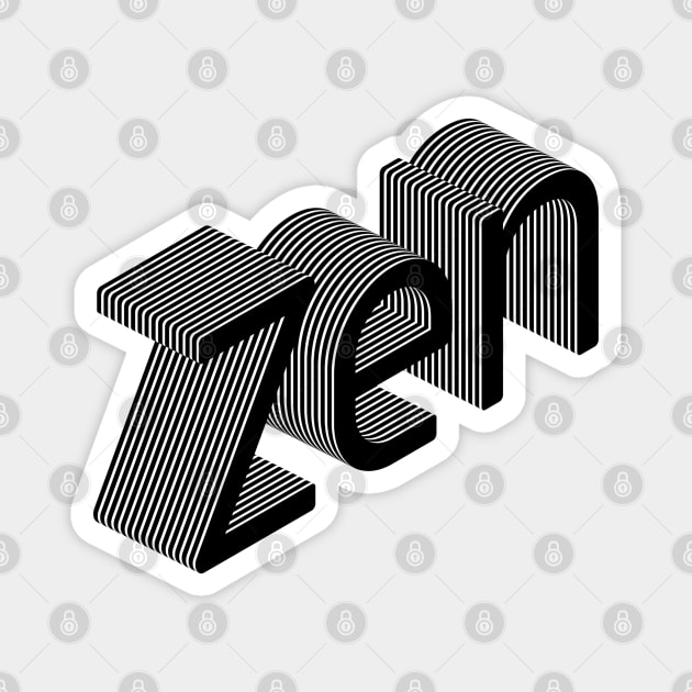 Zen //// Typography Design Magnet by DankFutura