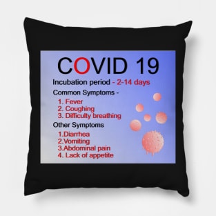 Symptoms of COVID 19 Pillow