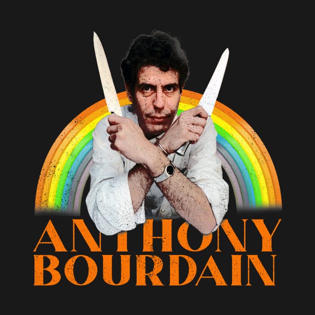 Anthony Bourdain Retro Rainbow by trippyanime