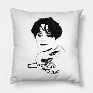 Black White Cocteau Twins Pillow