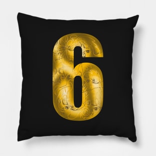 number six Pillow