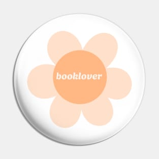 Booklover daisy flower design orange/yellow Pin