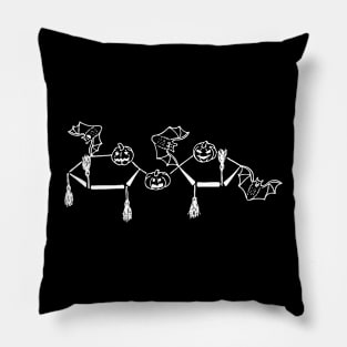 Halloween Sugar Molecule (Line Art) Pillow