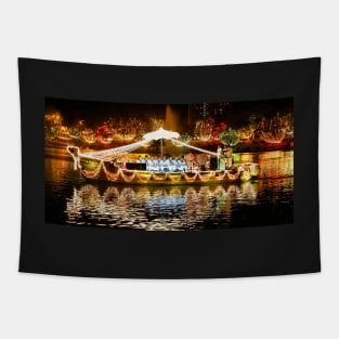 Festival Boat with Lights Tapestry