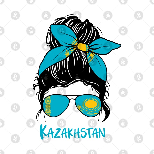 Kazakhstan girl, Kazakhstan Flag, Kazakhstan gift heritage,  Kazakhstani girlfriend, by JayD World