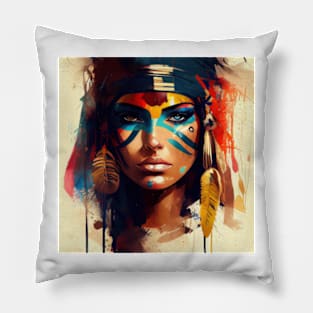 Powerful Egyptian Warrior Woman #6 Pillow