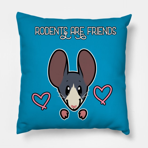 Rodents Are Friends! Pillow by Catbreon