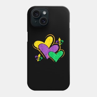 Mardi Gras Hearts Cute Outfit Women Girls Kids Toddler Phone Case