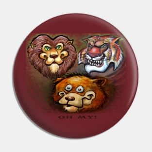 Lions Tigers and Bears Pin