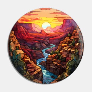Desert Canyon Sunrise Pin