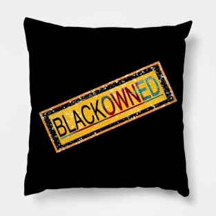 Black Owned Stamp Pillow