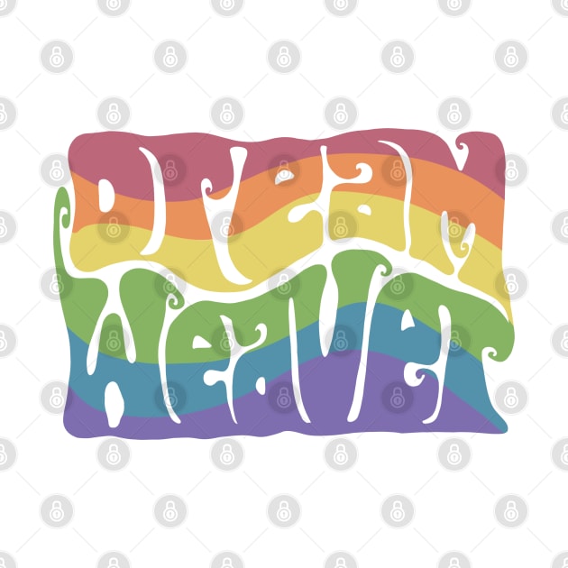 Dream Weaver Groovy Rainbow Word Art by Slightly Unhinged