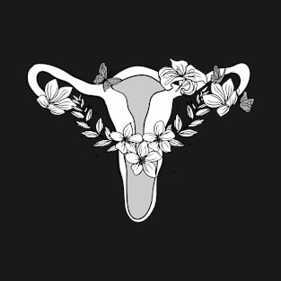 Floral lineart uterus T-Shirt