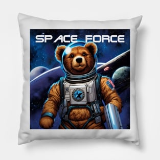 Teddy as a new recruit in the space Force Pillow