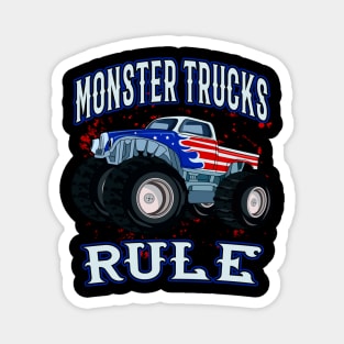 Monster Trucks Rule Pick-Up Monster Truck Cars Magnet