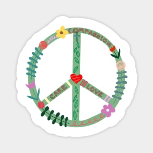 Flower Peace Magnet
