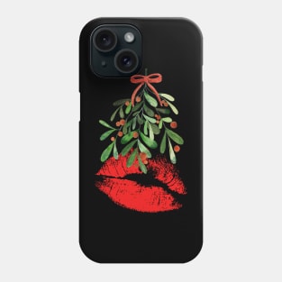 mistletoe kisses Phone Case