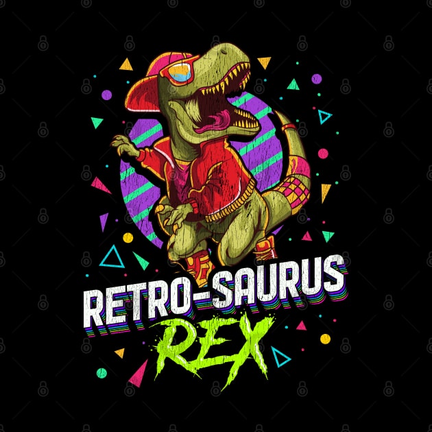 Retro Saurus T Rex Dinosaur Cool by E