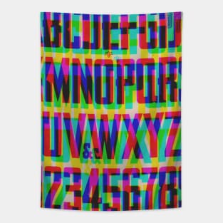 Squeezed Type Glitch Ver. Tapestry