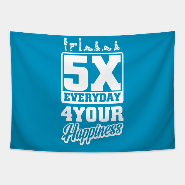 5 Times Everyday for Your Happiness Tapestry by erwinwira