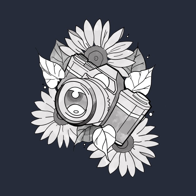 Camera in Sunflowers by MillerDesigns