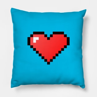 Pixelated 8-Bit Heart (v1) Pillow