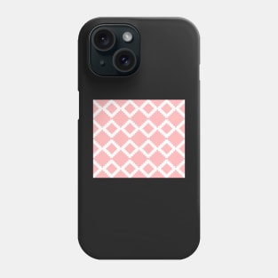 Abstract geometric pattern - pink and white. Phone Case