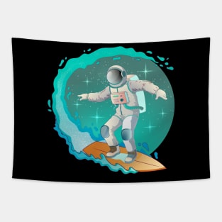 Surfer astronaut on space gift Tapestry