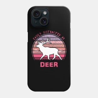 Easily Distracted By Deer Sunset Phone Case